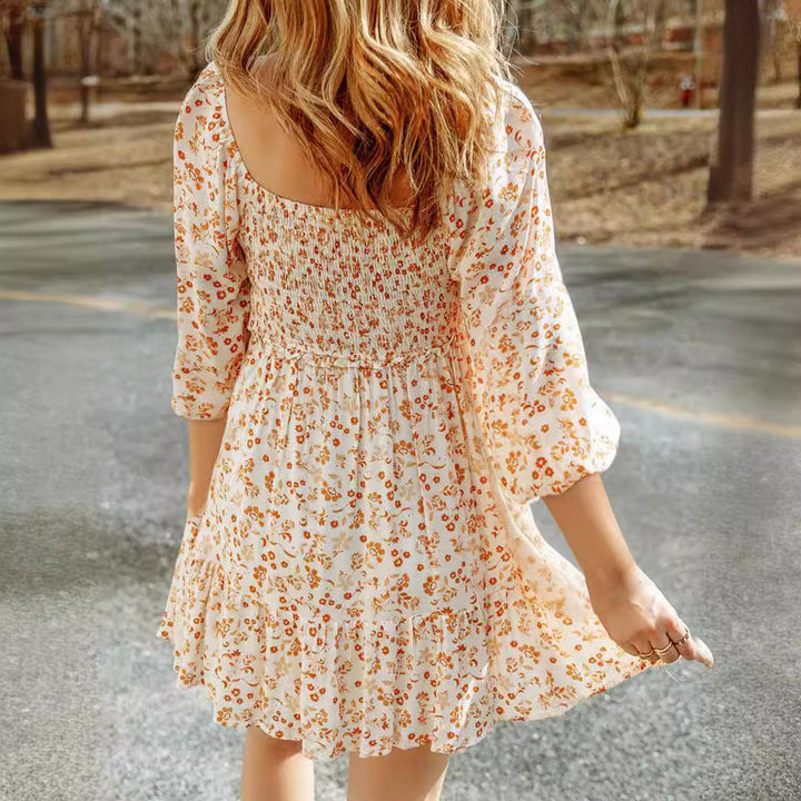 Damen lässiges Blumenkleid Drune