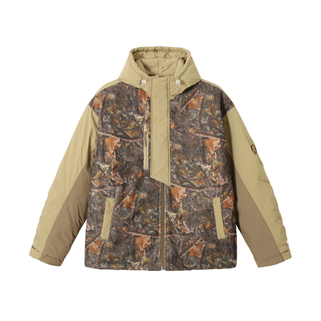 Herren wetterfeste Camouflage-Fieldjacke mit Kapuze, Thermoisolierung und Utility-Details Drune