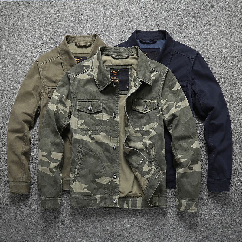 Herren Baumwoll-Twill Hemdjacke im Workwear‑Stil mit Brusttaschen Drune