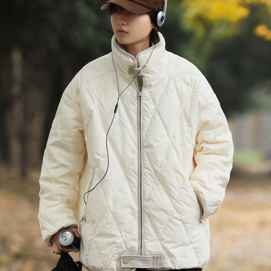 Damen gesteppte Winterjacke mit hohem Kragen und praktischen Taschen Drune