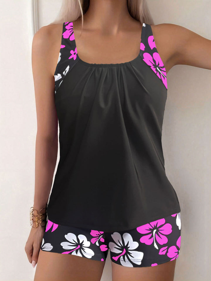 Damen Badeanzug-Set mit stilvollem Blumenmuster Drune