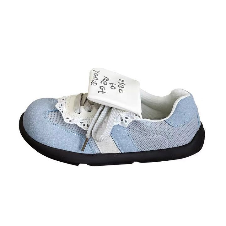Damen Sneakers mit modischen Rüschen-Details und dämpfender Sohle Drune