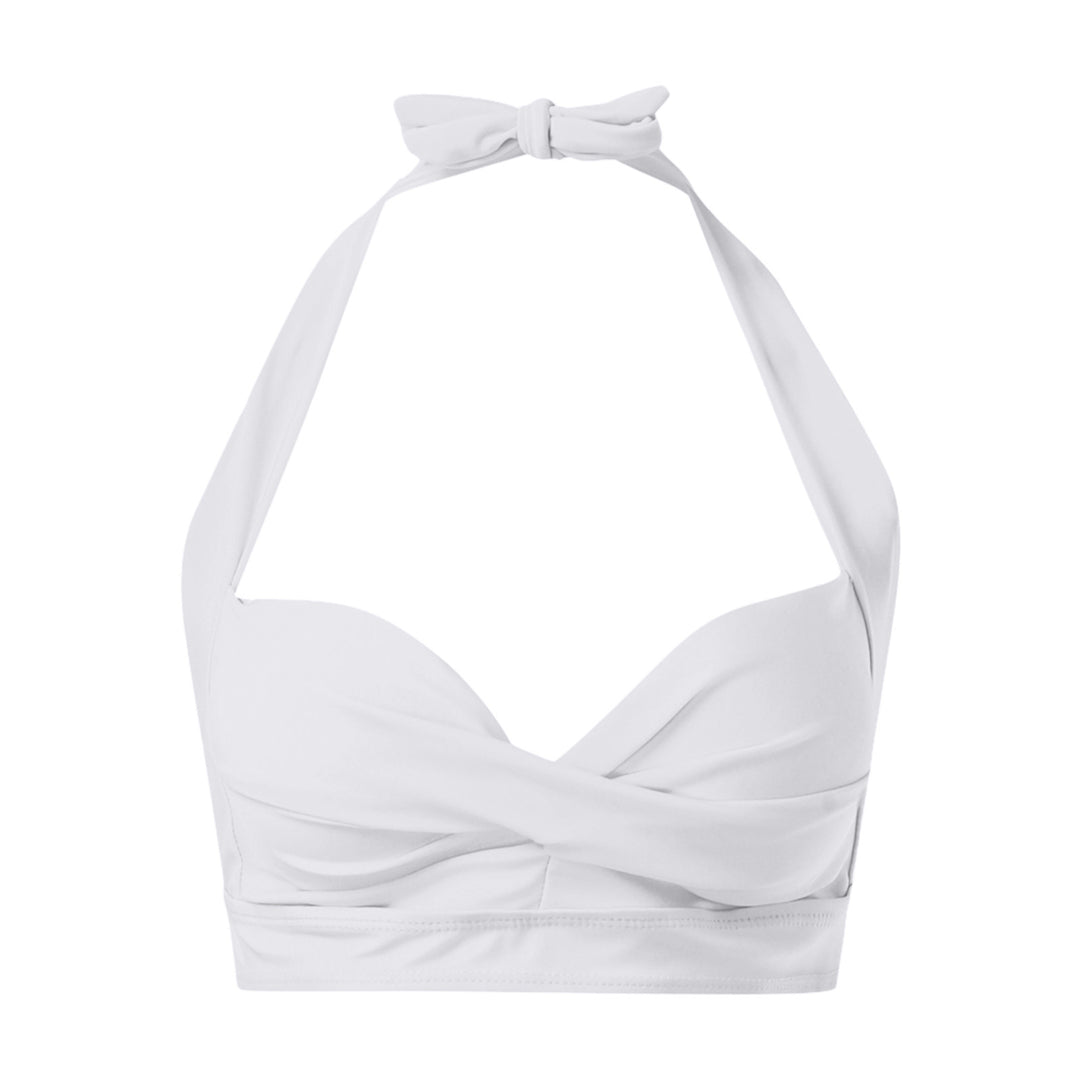 Damen Sportliches Bikinioberteil mit tiefem Ausschnitt und Halter-Design Drune