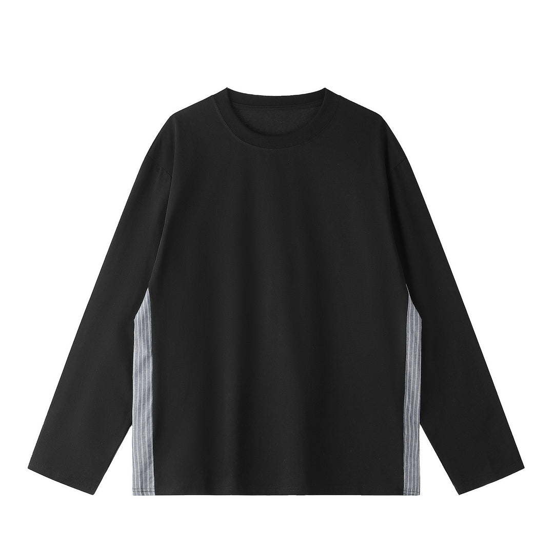 Unisex Oversize-Sweatshirt mit seitlichen Streifenpaneelen und Rundhals Drune