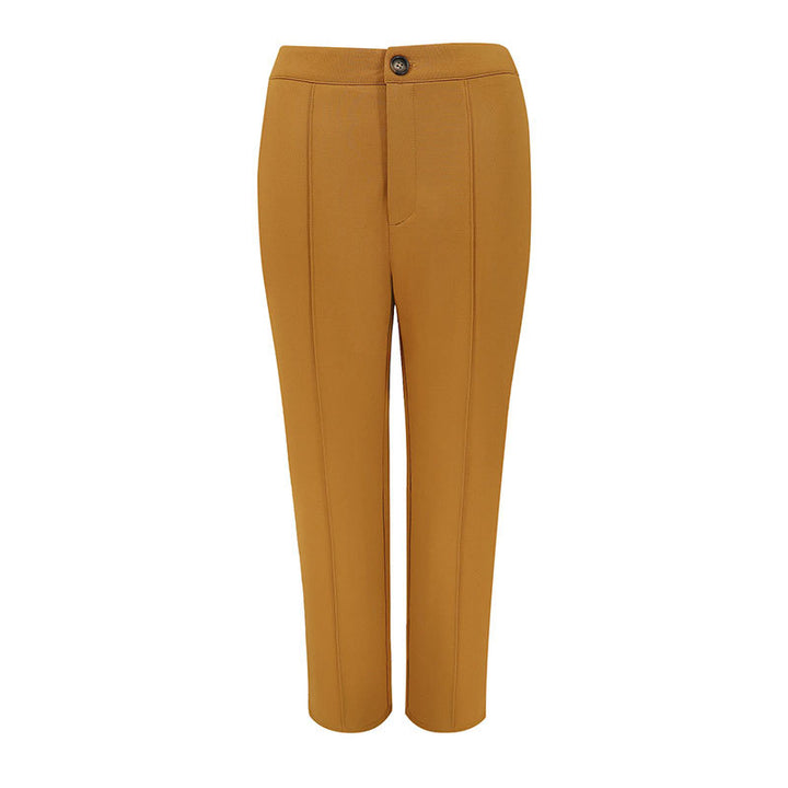 Damen elegante chino Hose mit taillierter Passform Drune