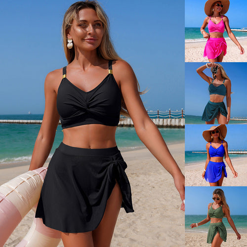 Damen Schwimmbikini mit Wickelrock Drune