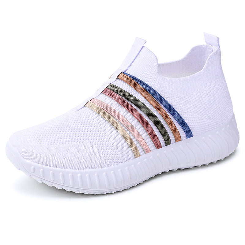 Damen Leichte und atmungsaktive Slip-On Sneakers mit elastischem Einsatz Drune