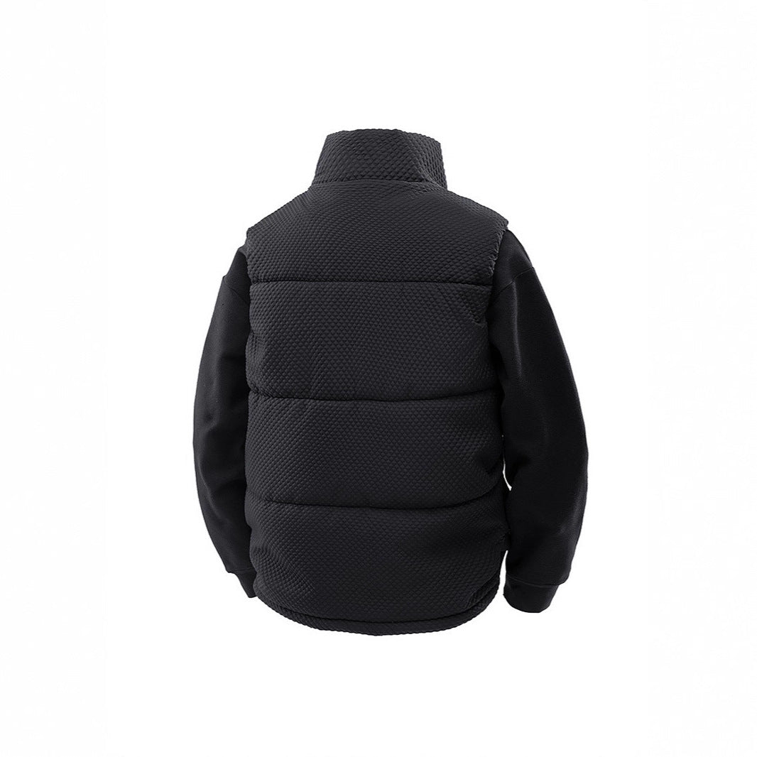 Herren Gepolsterte Steppweste mit Utility-Taschen und hohem Kragen Drune