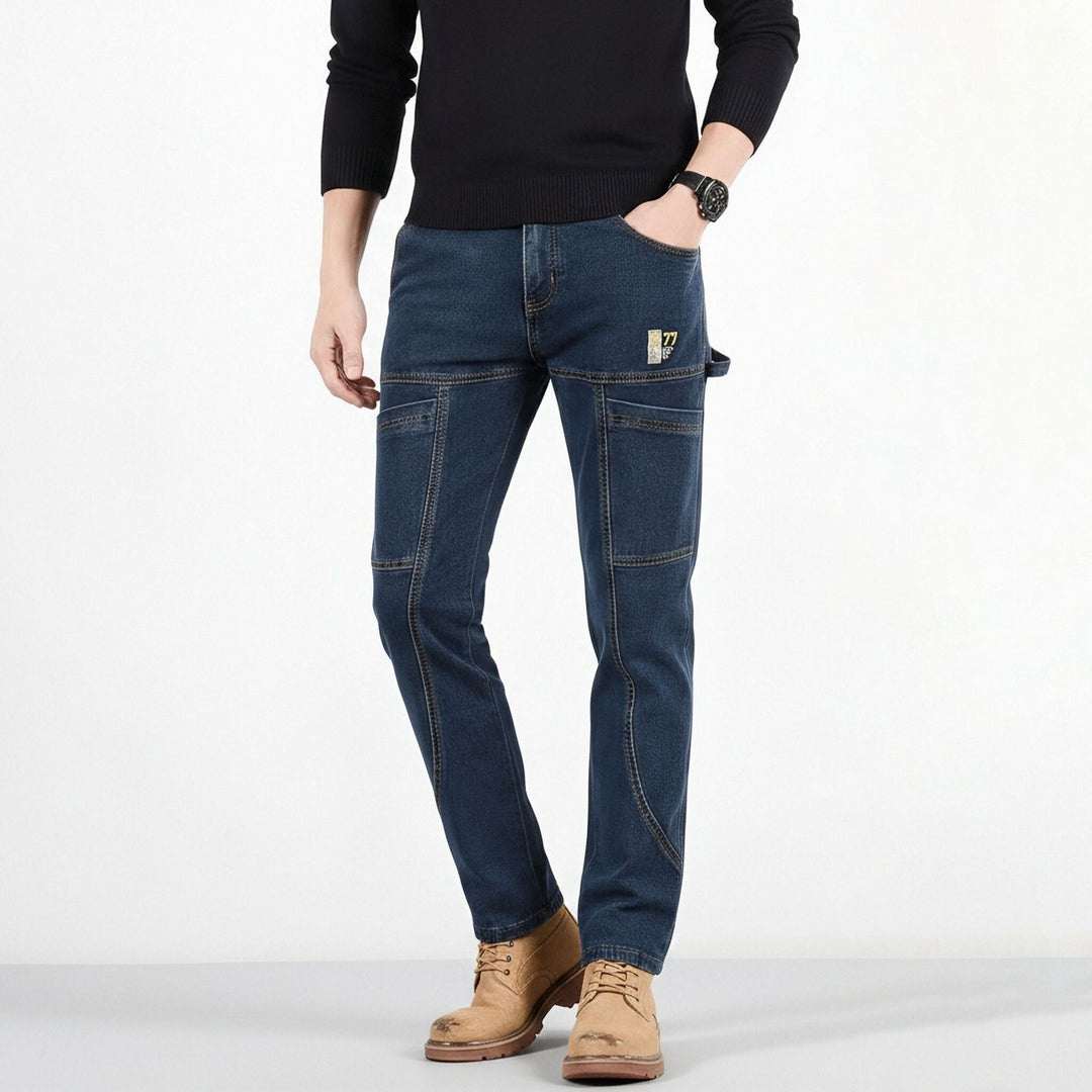 Herren Bequeme und stylische Workwear Denim Hose Drune