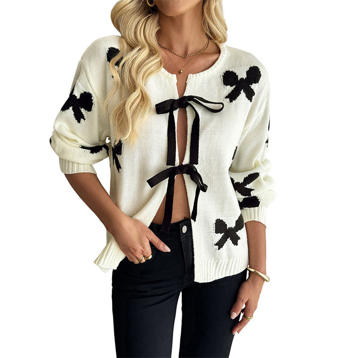 Damen Verspielter Strickpullover mit Rüschendetails Drune