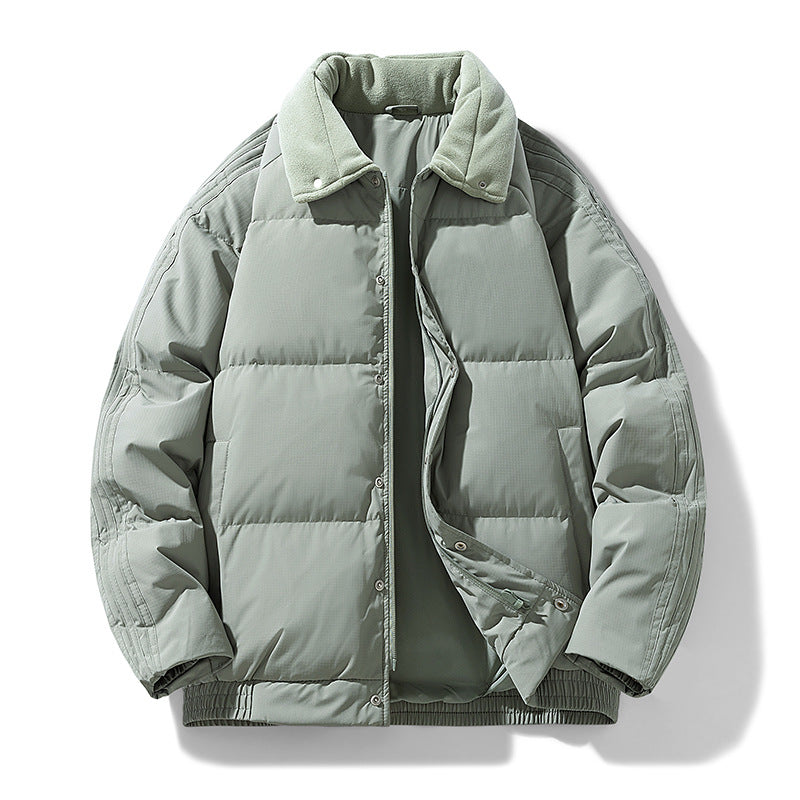 Herren Gepolsterte Winter-Steppjacke mit Teddykragen und winddichter Thermofüllung Drune