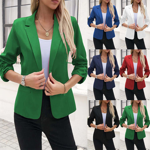 Damen Eleganter Blazer mit lässigen Ärmeln und modernem Schnitt Drune