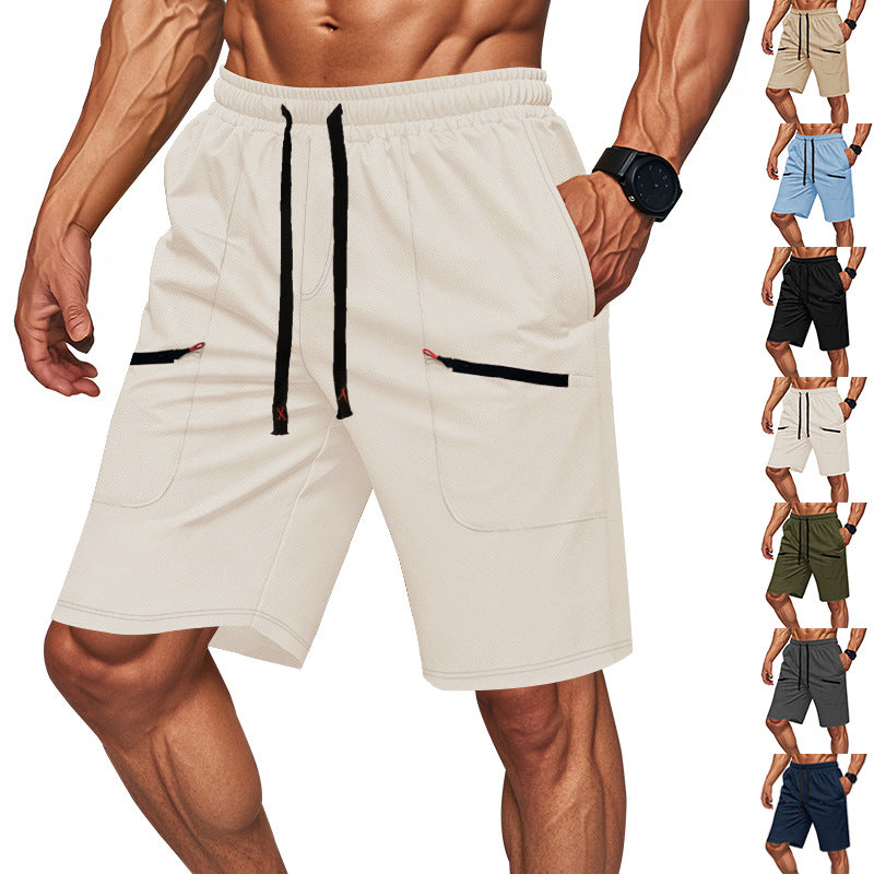 Herren Sportliche Shorts mit vielseitigen Taschen und elastischem Bund Drune