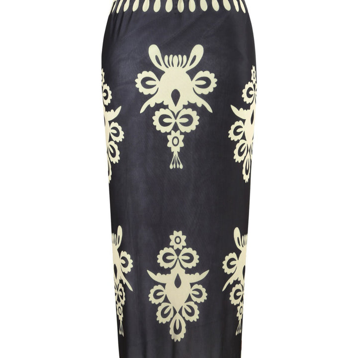 Damen Einteiler Badeanzug mit elegantem Wickelrock Drune