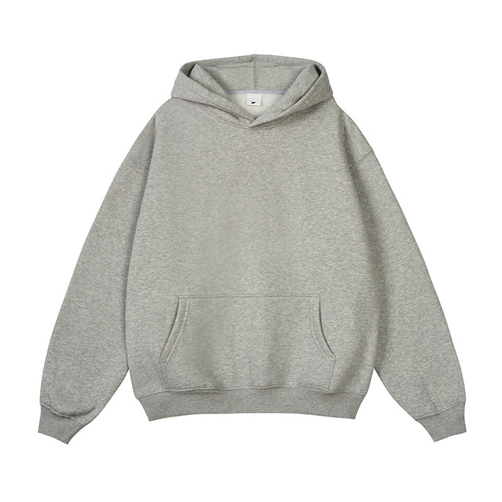 Unisex Oversize-Kapuzenpullover aus Baumwollmix mit Kängurutasche und gerippten Bündchen Drune