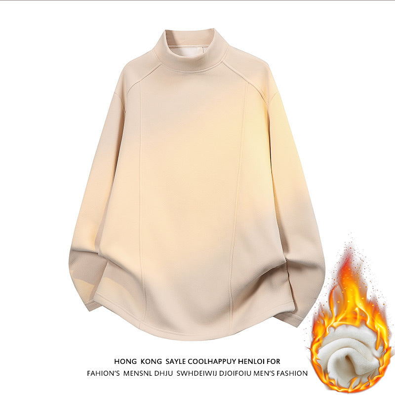 Herren Oversize Stehkragen-Sweatshirt mit Raglanärmeln und dezentem Farbverlauf Drune