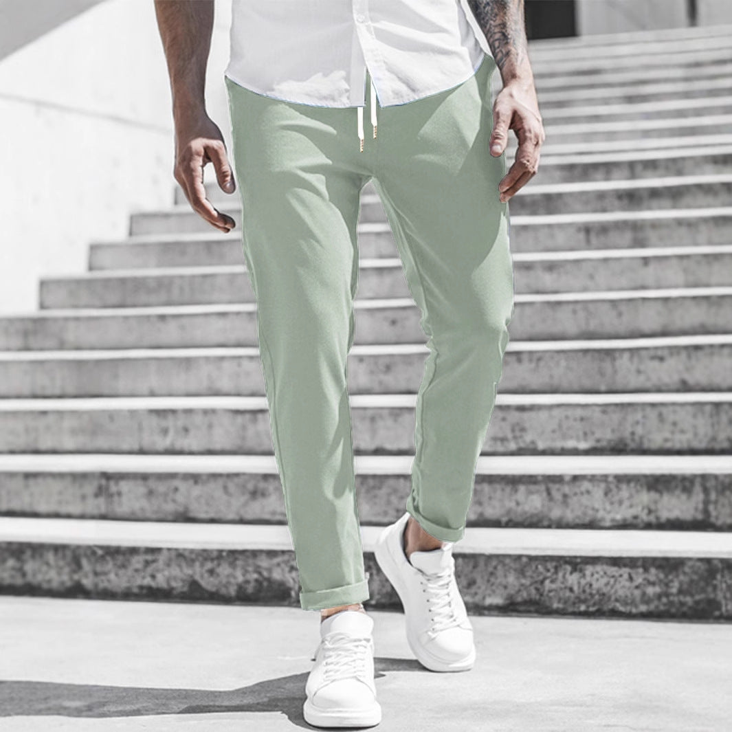 Drune Herren Freizeithose mit Kordelzug und Seitentaschen