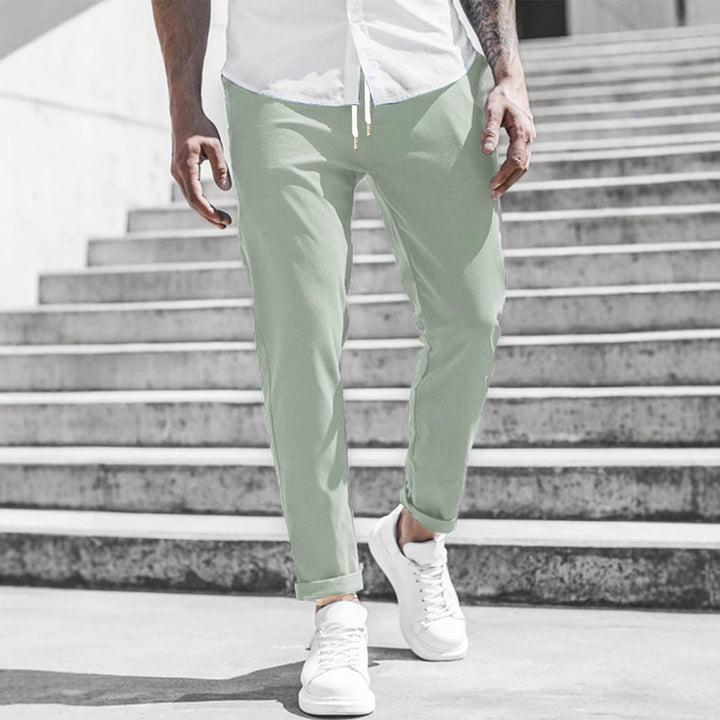Drune Herren Freizeithose mit Kordelzug und Seitentaschen