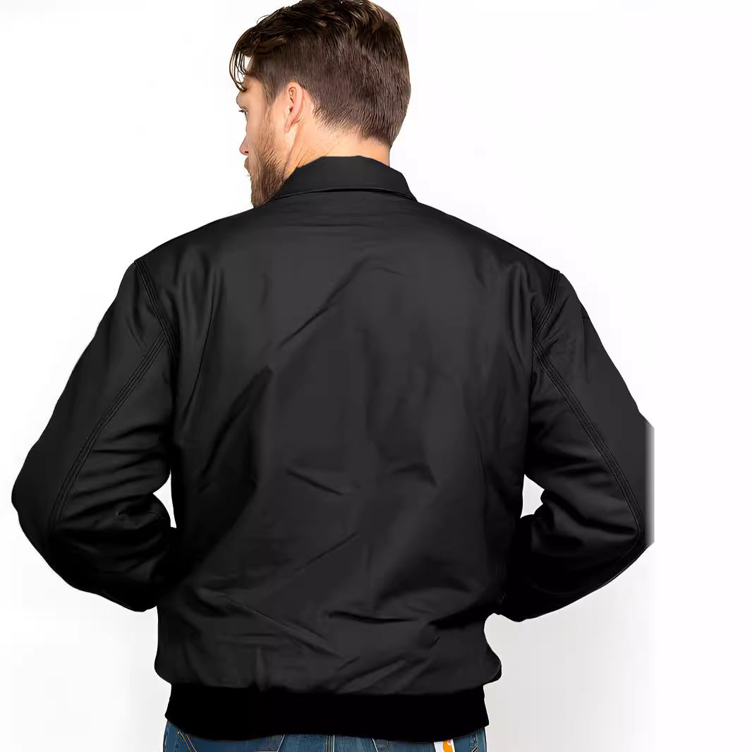 Herren stilvolle Bomberjacke mit praktischen Taschen und elastischem Bund Drune