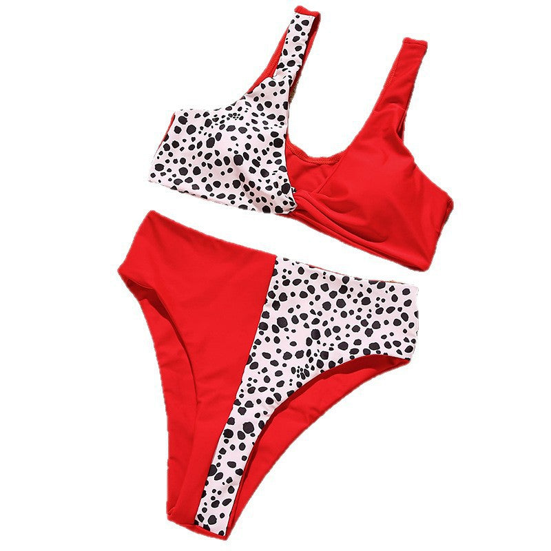 Damen Hochgeschnittener Bikini mit asymmetrischem Design Drune