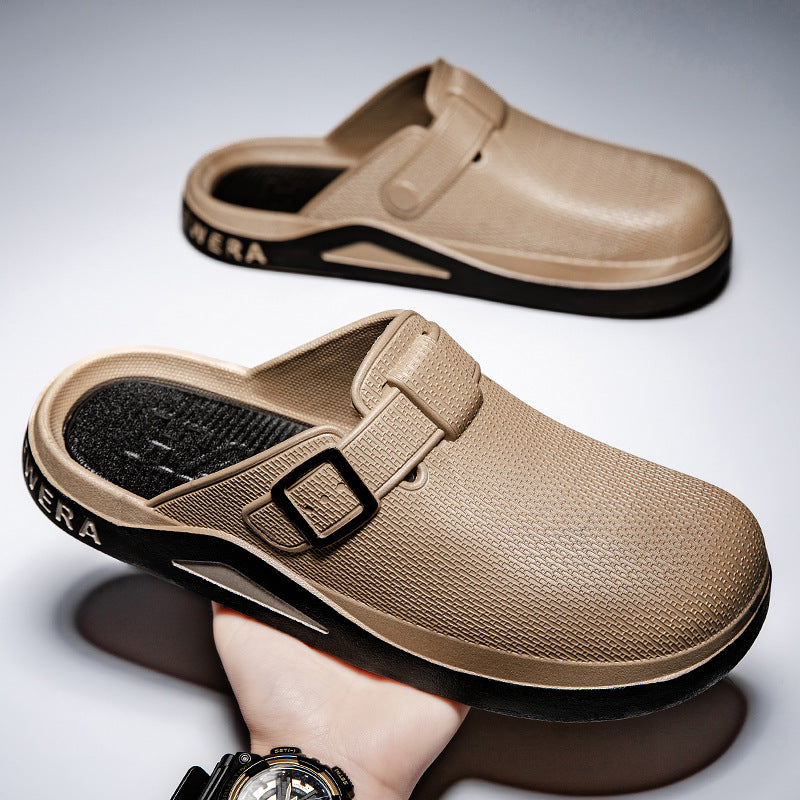 Herren Moderne Freizeit-Clogs mit strukturierter Oberfläche und anatomischer Dämpfungssohle Drune