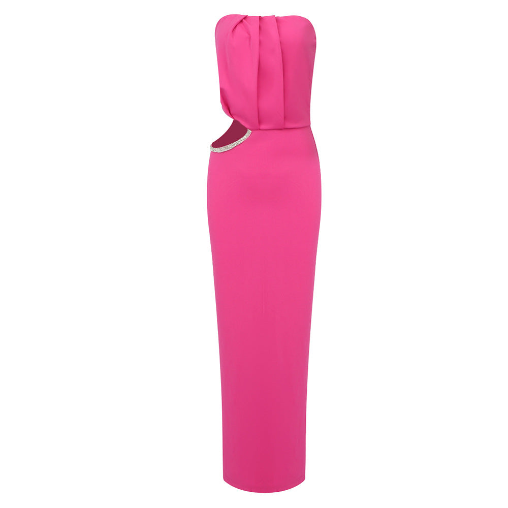 Damen Elegantes Maxikleid mit schmalem Design und raffinierten Cut-Out-Details Drune