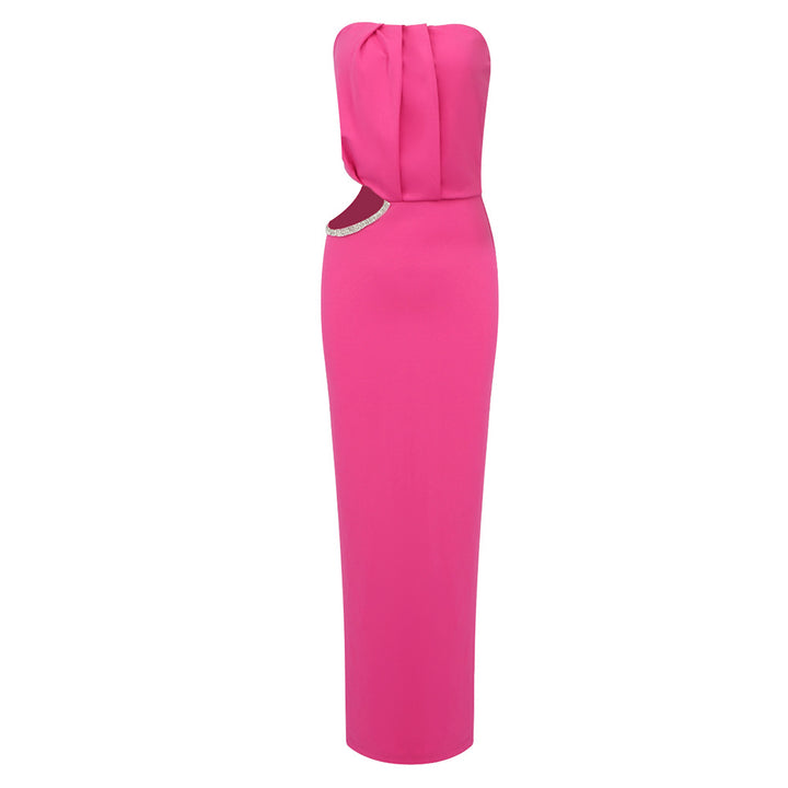 Damen Elegantes Maxikleid mit schmalem Design und raffinierten Cut-Out-Details Drune