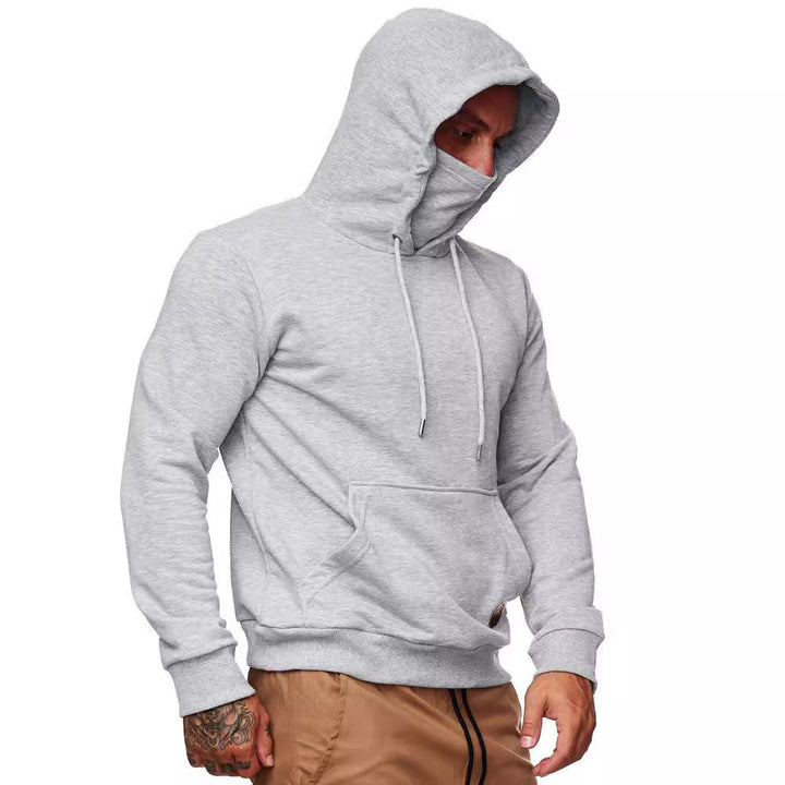 Herren Kapuzenpullover mit multifunktionalem Kragen Drune