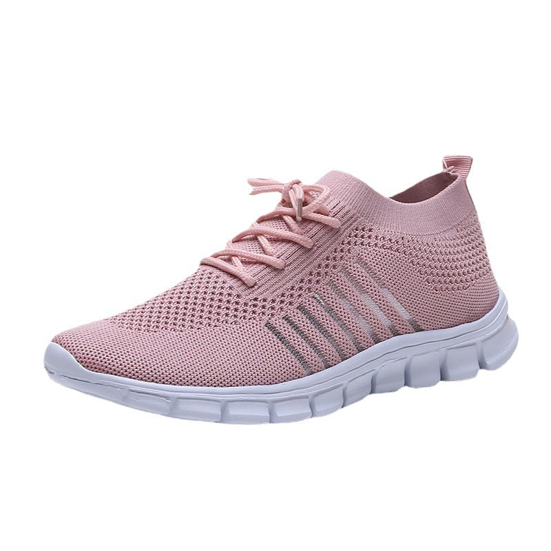 Damen atmungsaktiver Strick-Sneaker mit flexibler Segmentsohle und Komfortfußbett Drune