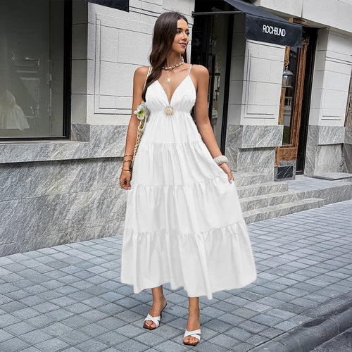 Damen Maxikleid mit zartem Verzierungsdetail Drune