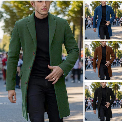 Herren eleganter einfacher Mantel Drune