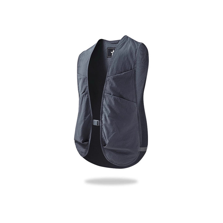 Unisex Leichte Utility-Weste mit Mesh-Rücken und Mehrfachfronttaschen Drune