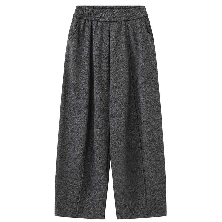 Damen Weite High-Waist Strickpalazzo-Loungehose Drune
