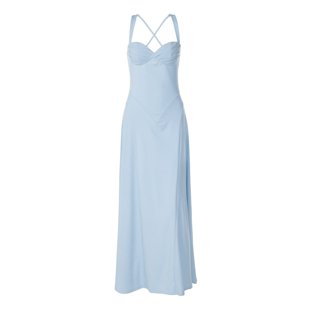 Damen Elegantes Maxikleid mit raffinierten Trägerdetails und schmeichelndem Schnitt Drune