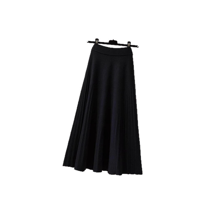 Damen Plissierter Wickelrock Drune