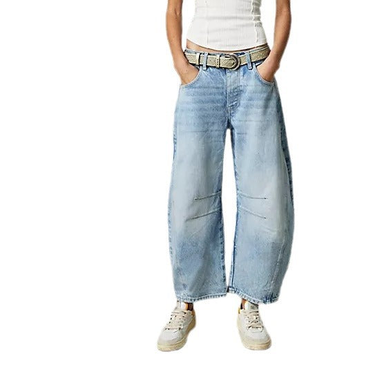 Damen Baggy-Jeans im Modernen Stil Drune