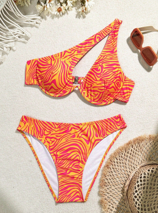 Damen Asymmetrisches Bikini-Set Drune