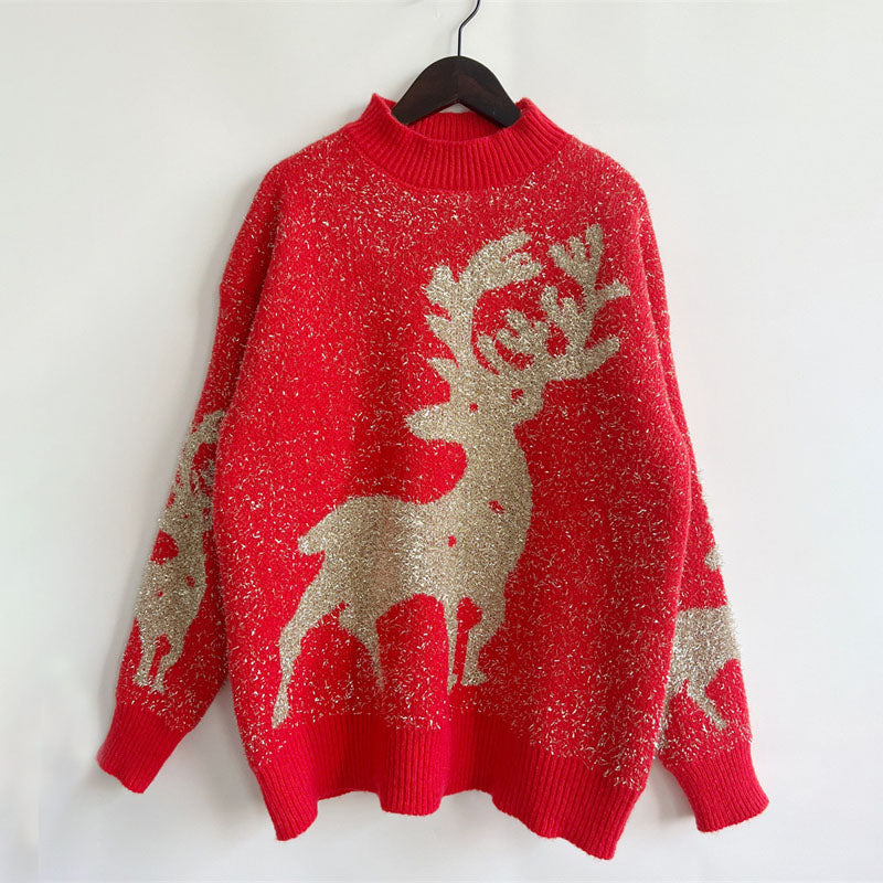 Drune | Weihnachtlicher Strickpullover Mit Festlichem Motiv
