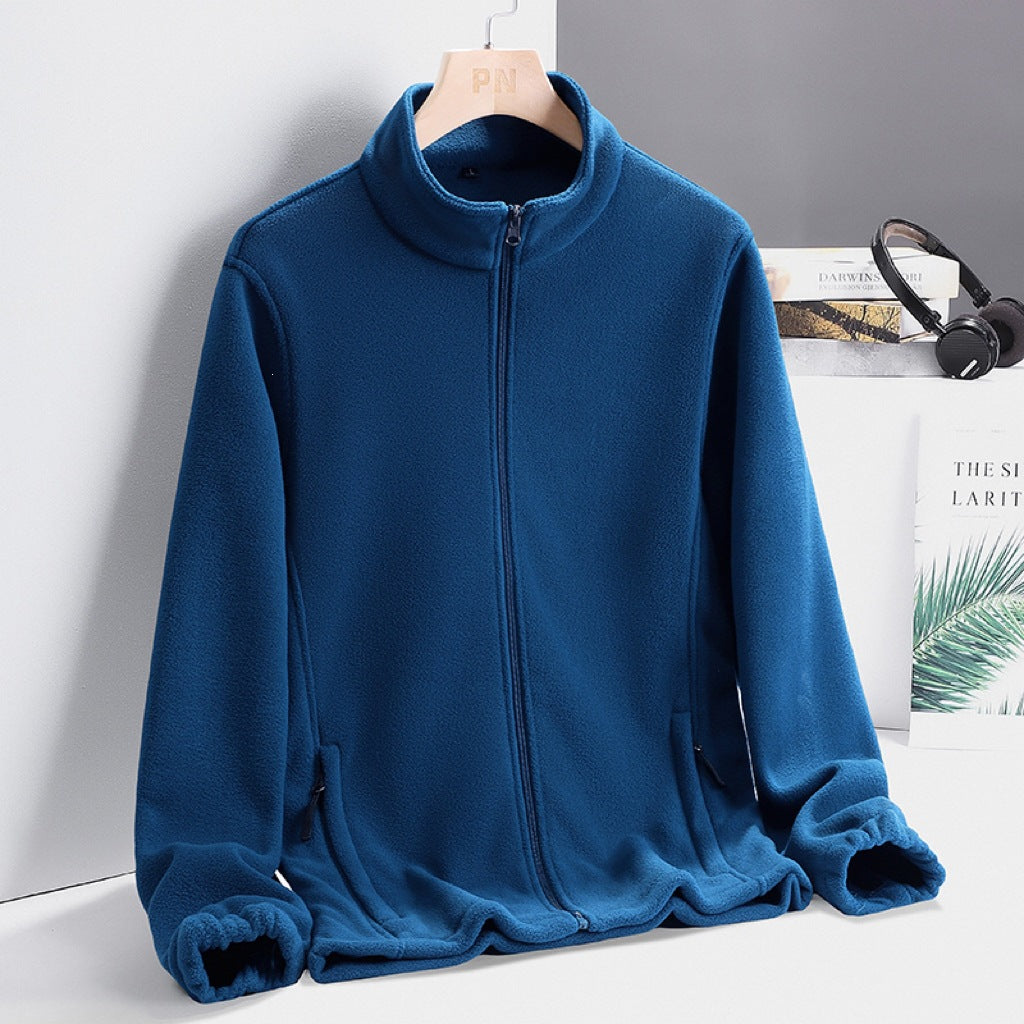 Damen Modische Fleecejacke mit hohem Kragen Drune