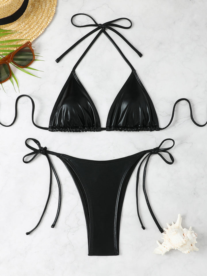 Damen Metallic Triangel-Bikini Drune