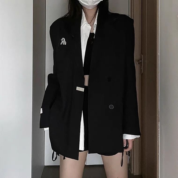 Damen Oversized Zweireiher-Blazer mit modernen Details Drune
