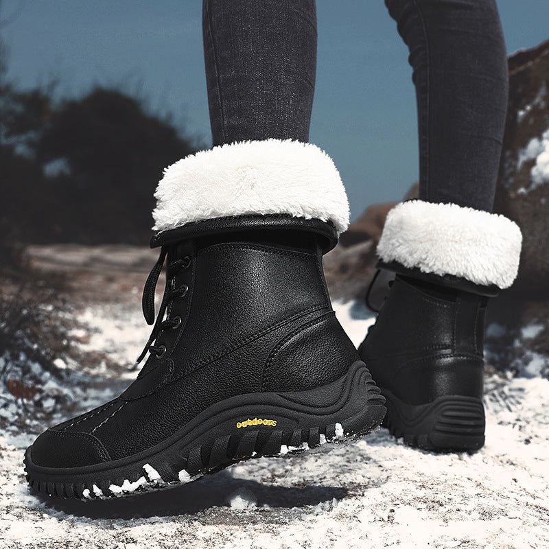 Damen Warme Winterstiefel mit isolierendem Futter und rutschfester Sohle Drune
