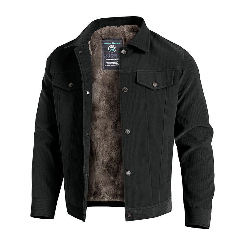 Herren Modische Fleecejacke mit hohem Kragen und elegantem Design Drune