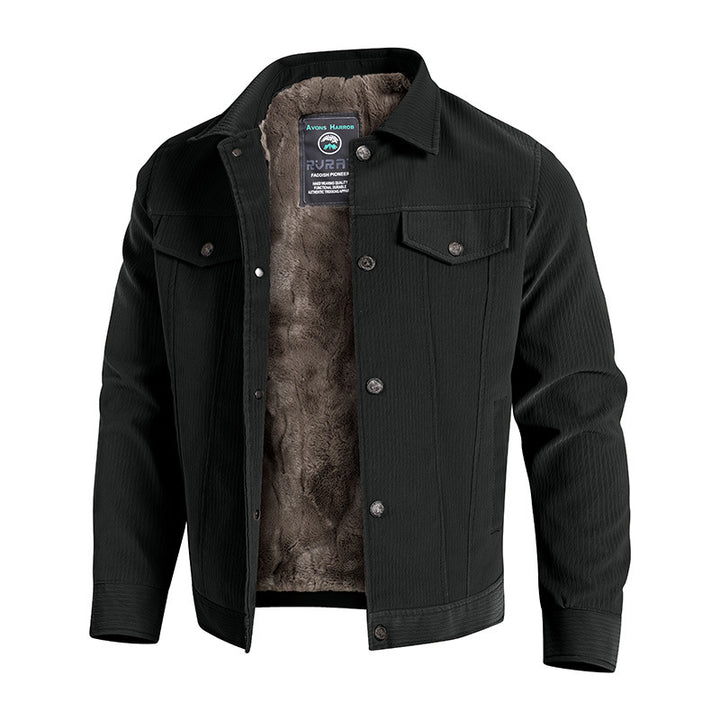 Herren Modische Fleecejacke mit hohem Kragen und elegantem Design Drune