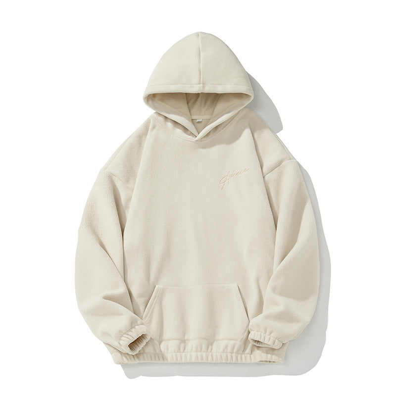 Unisex Schwerer Fleece-Kapuzenpullover im Relaxed-Boxy-Schnitt mit Kängurutasche Drune