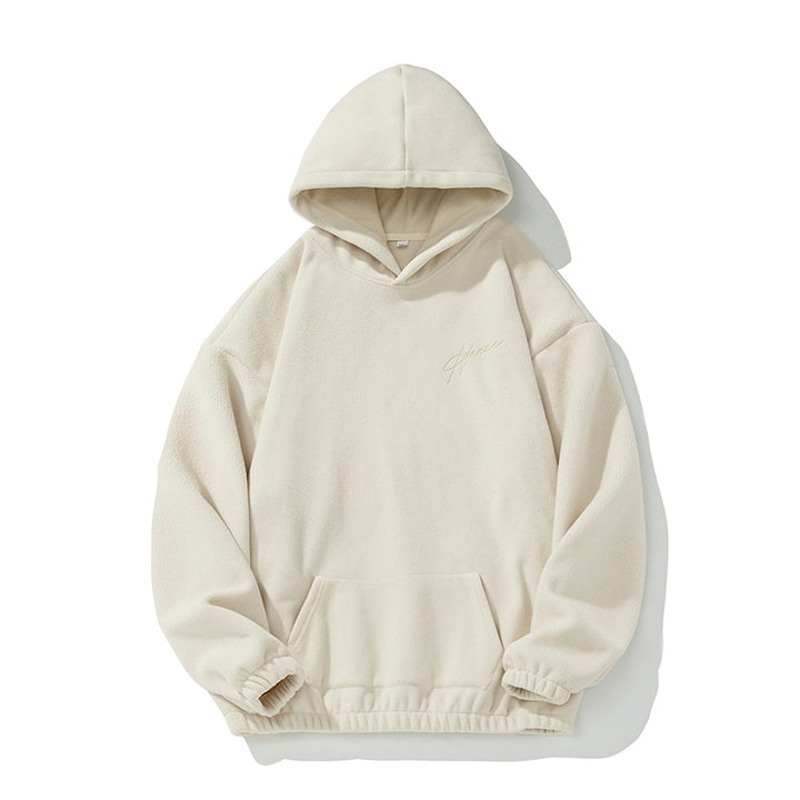 Unisex Schwerer Fleece-Kapuzenpullover im Relaxed-Boxy-Schnitt mit Kängurutasche Drune