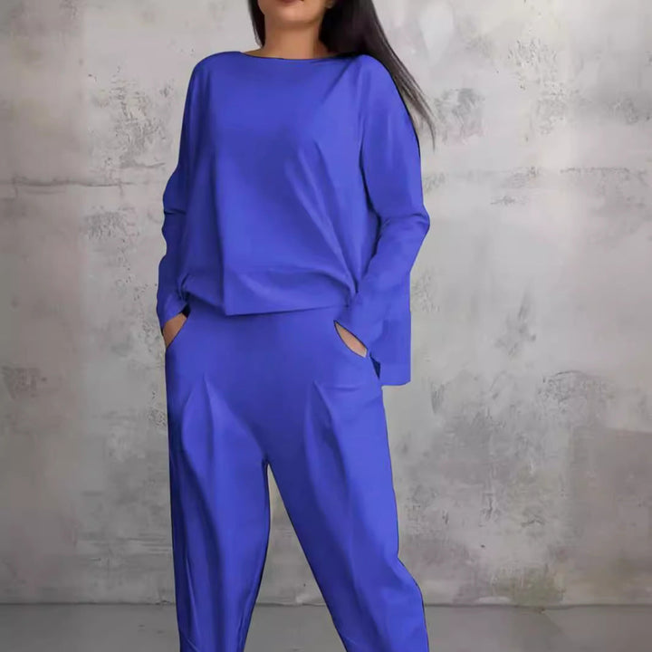 Damen lässiges Zweiteiliges Set aus hochwertiger Viskose Drune