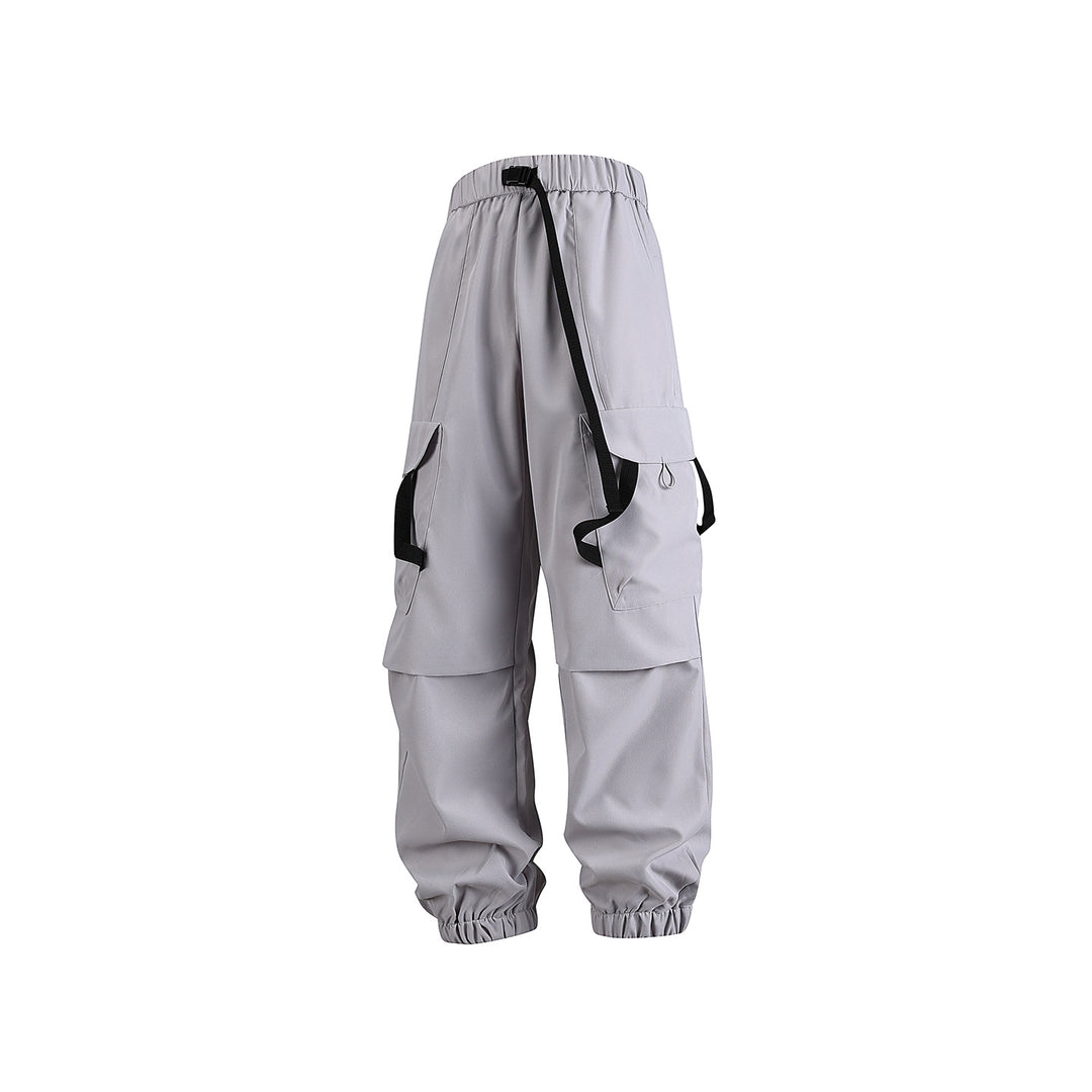 Herren Utility-Cargohose im Joggerstil mit Elastikbund, Klapp-Taschen und verstellbaren Riemen Drune
