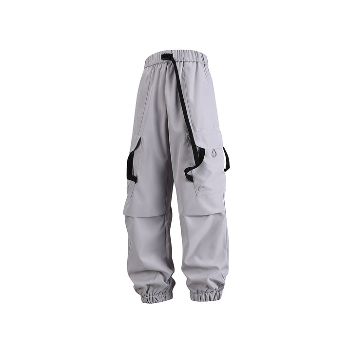 Herren Utility-Cargohose im Joggerstil mit Elastikbund, Klapp-Taschen und verstellbaren Riemen Drune