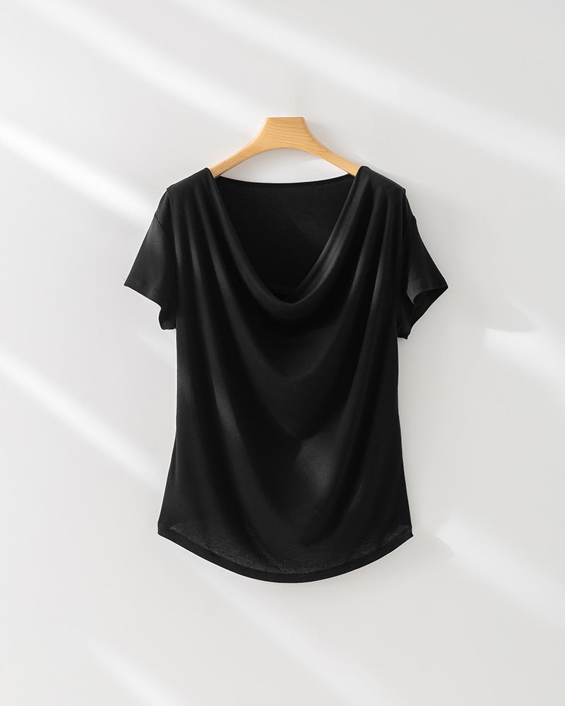 Damen Relaxed Fit Drape Top Drune
